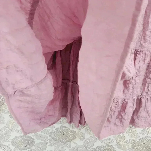 Knox Rose Mauve Textured Cap Sleeve Tunic Mini Dress M - Picture 6 of 9